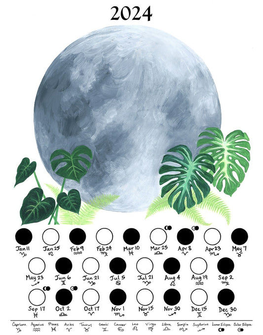 2024 Lunar Calendar Print