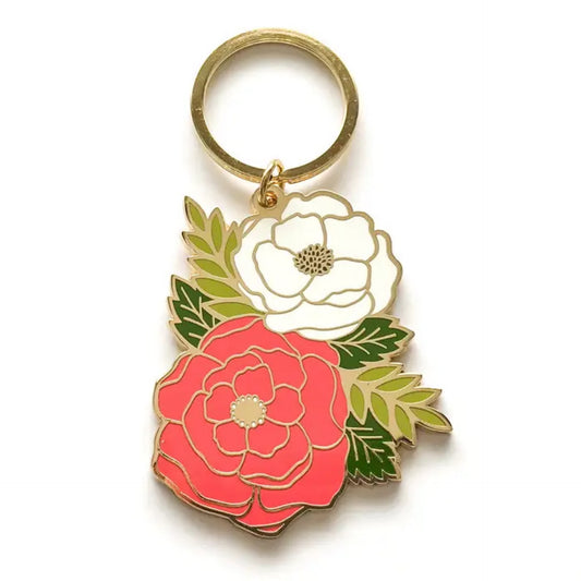 Paper Anchor Floral Cluster Keychain