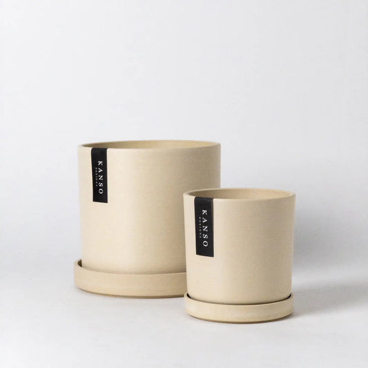 Kanso Designs 4” Pot & Saucer Sand